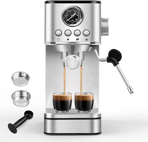 Espresso Machine Coffee Makers 20 Bar, Stainless Steel Espresso M...