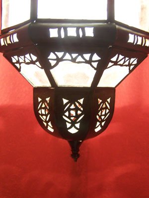 Orientalische Lampe Pendelleuchte Klar Fula 45cm E27 Lampenfassung | Marokkanische Design Hängeleuchte Leuchte aus… – Bild 6