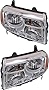 Evan-Fischer Headlight Set Compatible with 2012-2015 Honda Pilot Left Driver and Right Passenger Side Halogen With bulb(s)