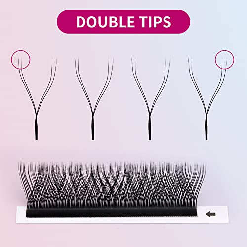 YY Lashes 2D Pre Made Fan Eyelash Extensions Volume Russian 0.07L Curl Mixed 8-12mm Premade Y Shape Soft Natural Eyelashes Extension by FADVAN - Image 2