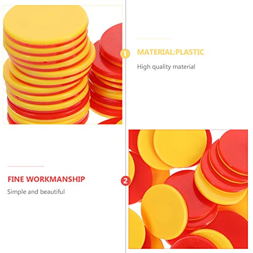 STOBOK 25Mm Discos de Contadores de Aprendizagem Plástico Bingo Poker Chips Fichas de Jogo de Discos