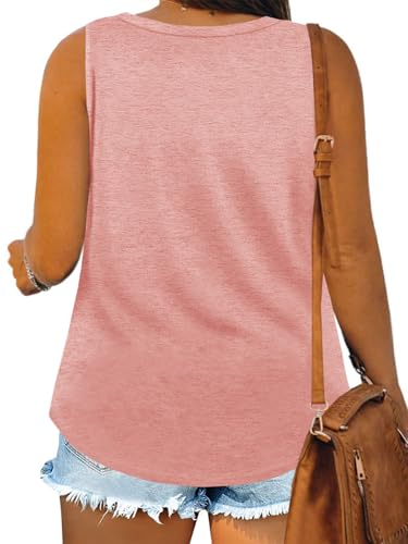 Image of Plus Size Tank Tops for Women Summer Sleeveless Tops Loose Fit Tunic Tanks