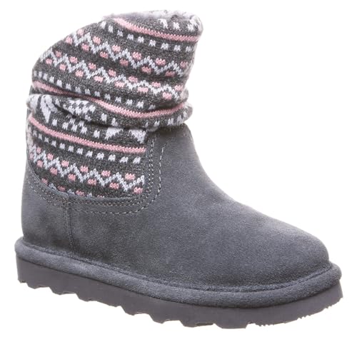 BEARPAW Virginia Youth Multiple Colors | Youth's Boot Classic Suede | Youth's Slip On Boot | Comfortable Winter Boot