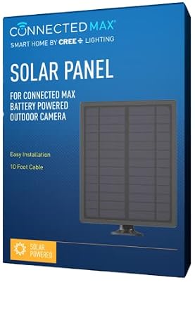 Cree Lighting Connected Max Solar Panel for Smart Outdoor Camera, Solar Panel for Connected Max Smart Outdoor Camera, 1 Panel, White, (CMACC-ODSP-BL)