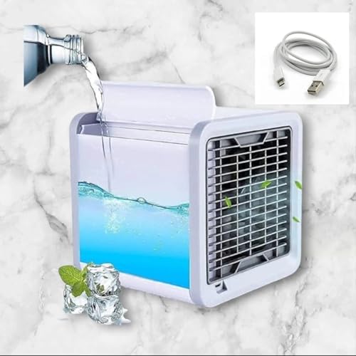 Turbine Water Cooler Portable Air Cooler Fan with Water Tank & US...