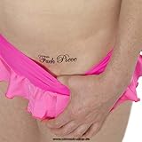 5x Fuck Piece - Schriftzug in schwarz - Sexy Kinky Fetisch Tattoo (5)
