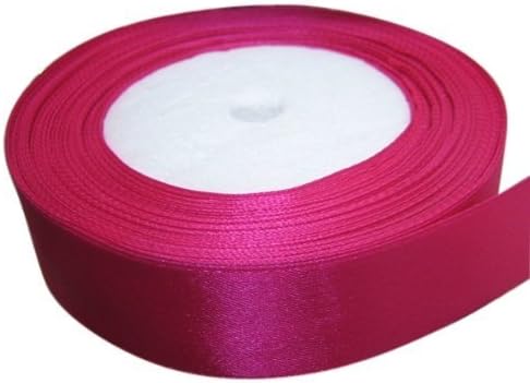 20MM Satin Ribbon Fuchsia Pink 25 METRES Gift Wrap Ribbon, Ribbons for Gift Wrapping, Christmas Ribbon, Gift Wrapping Ribbon for Crafting, Wedding Party Decor