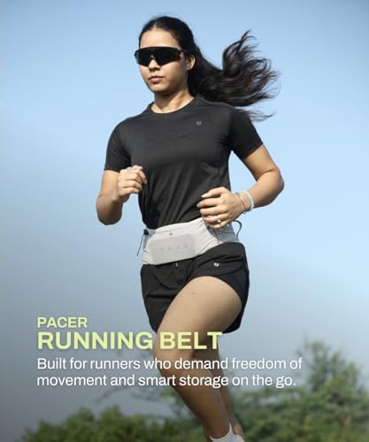 Image of TEGO Pacer Running Belt | Bounce-Free Tubular Run Belt with Expandable Pockets | 4-Way Stretch | Jacket /Pole Carry Straps | Reflective Details | Lightweight 62g | Trail & Road Running Waist Pack