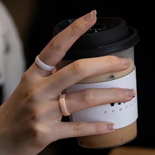 Zollen Silicone Wedding Rings for Women 4/7 Packs -Metallic Stackable Silicone Rubber Wedding Bands -Innovative Vine Collection4