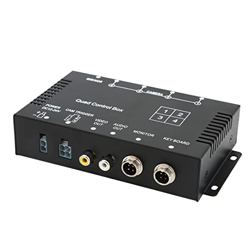 Image of Car Backup Camera Video Splitter 4 Channel Car Parking Camera Video Screen Splitter Switch DC12V 24V for RV Truck Bus Trailer