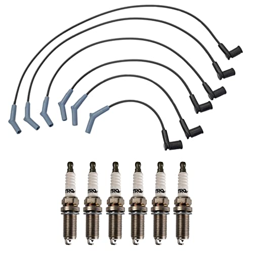 TRQ Spark Plug Kit 6 Piece Iridium Spark Plugs Compatible with 2001-2007 Ford Taurus 2001-2005 Mercury Sable