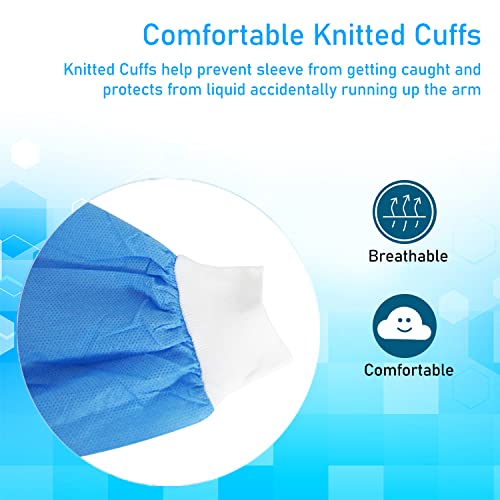 Eom Disposable Lab Coats - Lab Coats For Men And Women - Knee Length Lab Coat With Knit Cuffs And Collar - Medical Lab Jacket For Adults - Pack Of 10, (Large Size) #TOP5