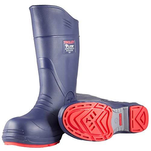 Tingley Flite 26256 Composite Safety Toe Knee Boot With Chevron-Plus Outsole, Mens 5 / Womens 7, Blue/Red #TOP2