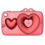 Digitalkamera mit 64MP Sensor, Flip-Bildschirm für Framing Shots, 4K-Video und eingebautem WLAN für einfache Übertragung von Inhalten (Rosa)