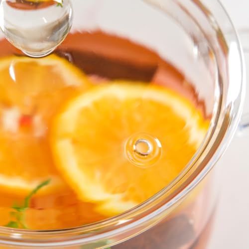 Image of Nestasia Borosilicate Glass Cooking Pot on Gas Stove (1650 ml) - Transparent Handi with Air Vent Glass Lid | Microwave & Dishwasher Safe Durable Vessel for Kitchen