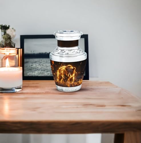 Image of Bear Urn - Cremation Keepsakes for Ashes - Cremation Urns for Adult Ashes Men - Cremains Containers - Cremation Urns for Human Ashes Adult Male (3 inch Pack of 4)