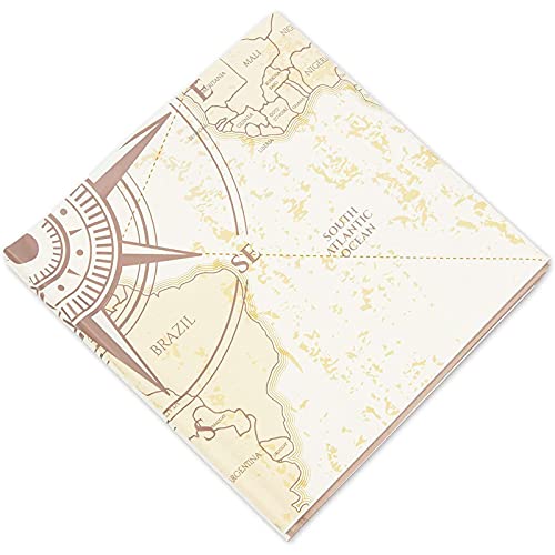 Image of BLUE PANDA Disposable World Map Tablecloth - 54 x 108 in, Pack of 3, Multi-Color - Plastic Travel-Themed Tablecloth - Adventure-Themed Baby Shower Table Cover