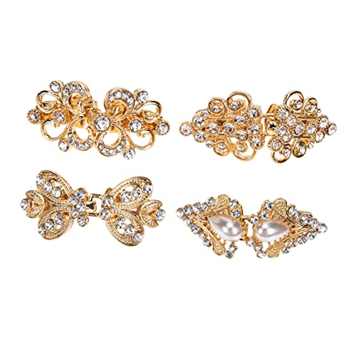 Pince à pull et broche cristal 4 pièces haut de gamme pour affiner la silhouette des vestes d'hiver