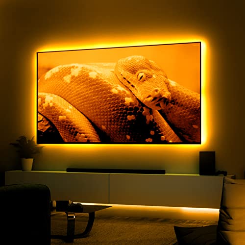 Tayire 2m USB 5V LED Streifen Warmweiss 3000K, 960LEDs Dimmbar COB LED Strip Lights CRI90+ LED TV Hintergrundbeleuchtung, Flexibel Unterbodenleuchte für Drinnen Küche,Schlafzimmer,Zuhause DIY