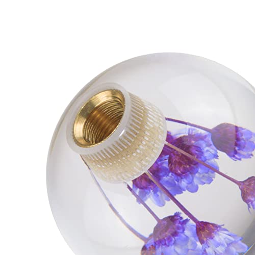 Ezauto Wrap Flower Purple Auto Car Shift Knob Round Ball Weighted Manual Gear Stick Shifter Adapter Jdm Universal #TOP2