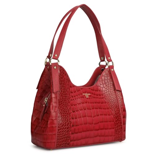 Image of Da Milano Leather Shoulder Bag for Women (01208M-OL)