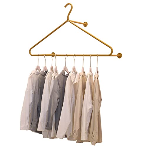 Placard de chambre optimisé avec le portant à vêtements mural doré de 100cm