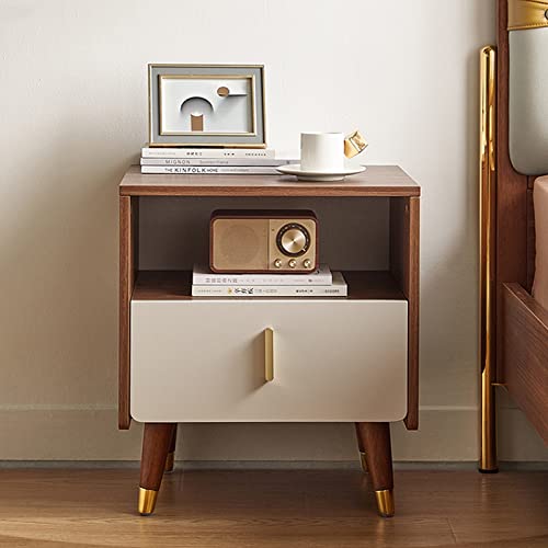 Table de nuit avec tiroir et étagère ouverte pour la chambre