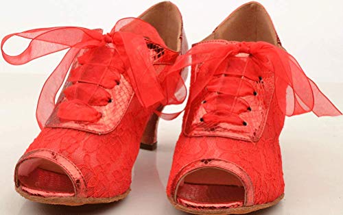 Chaussures de danse en daim de qualité supérieure rouge 41 EU - 2