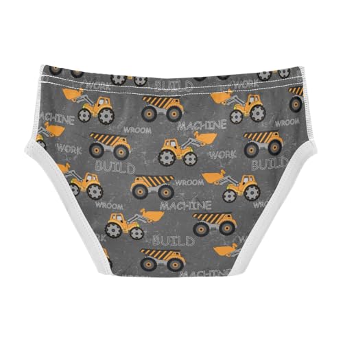Boys' Exclusive Briefs Toddler Underwear 95% Combed Cotton Boxerbriefs 2T Construction Machine Pattern Cars 92