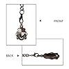 TREEWETO Men's Albert Chain Pocket Watch Curb Link Key Chain 2 Hooks with Antique Shield Bronze Pendant Design Charm Fob T Bar #4