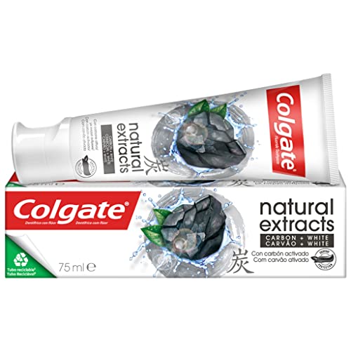 COLGATE - Zahnpasta Natural Extracts – mit natürlichen Extrakten aus pflanzlicher Kohle – intensiver Glanz – Tube mit 75 ml – Bild 3