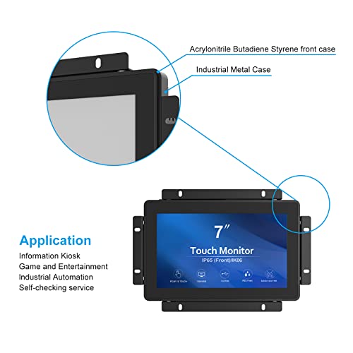 Image of GreenTouch 7 Inch Open Frame 1024x600 HDMI PCAP Touch Monitors for Consumer, Retail POS, and Hospitality Markets