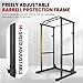 Vohala Squat Rack 1200lbs Capacity,Strength Training Power Cage, All-in-One Power Rack with Attachment for Home Gym (Black)