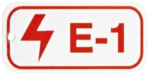 Étiquettes Brady 105639 plastique rouge sur blanc pour organiser le stockage