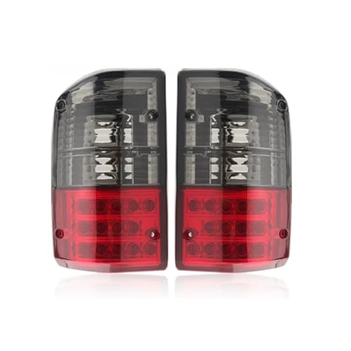 Feu Arrière Extérieur Pour Nissan Patrol GQ Y60 GR 1987-1997 - Lentille Rouge/Fumée, Feu Stop, Antibrouillard Arrière - Accessoires Voiture Ensemble (Red)