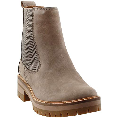 Timberland Women's Courmayeur Valley Chelsea Boot Taupe Nubuck, 085 Medium US