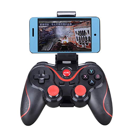 Preisvergleich Produktbild MMOOVV Drahtloser Bluetooth-Gamecontroller Kompatibel mit Android-System (Smartphone, TV-Box, Smart-TV, Tablet) und PC, Smart Energiesparmodus effektiv die Effizienz der Batterie zu verbessern Schwarz