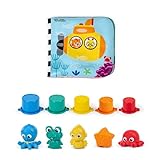 Baby Einstein Ocean Explorers Opus Bath Pals 11-Piece Gift Set, Waterproof Bath Book, Bath Cups, Animal Shape Bath Toys for Baby and Toddler, Ages 3 Months and Up