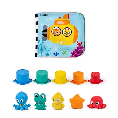 Baby Einstein Ocean Explorers Opus Bath Pals 11-Piece Gift Set, Waterproof Bath Book, Bath Cups, Animal Shape Bath Toys for Baby and Toddler, Ages 3...