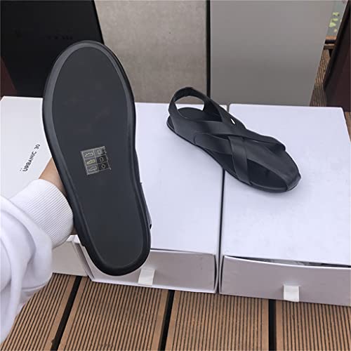 Retro French Sandals Flip-flops Hollowed-out Cool Interweaving Deep Mouth Flat Shoes2