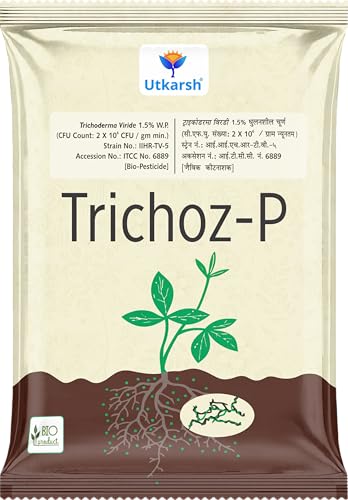 Utkarsh Trichoderma Viride 1.5% W.P.: 2 x 10^6 CFU/gm min. for Plants, Crops and Home Gardening - Trichoz-P (250 gm; Pack of 1)