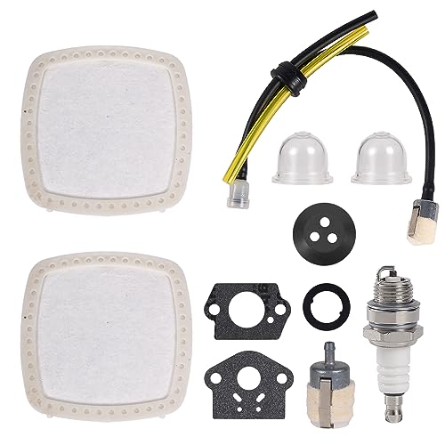 Mikatesi 2Pcs PB2520 Air Filter Spark Plug Fuel Filter Kits Fits for