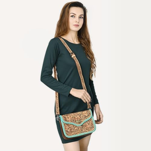 American Darling Crossbody Hand Tooled Genuine Leather Women Bag Western Handbag Purse | for Cute2