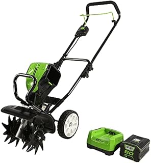 Greenworks Pro 80V 10 inch Cultivator with 2Ah Battery and Charger, TL80L210, Black And Green