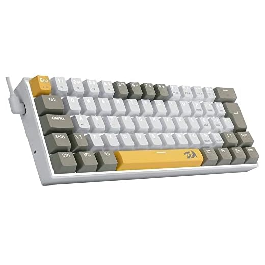 Teclado Gamer Redragon Lakshmi Amarelo+branco+ Cinza