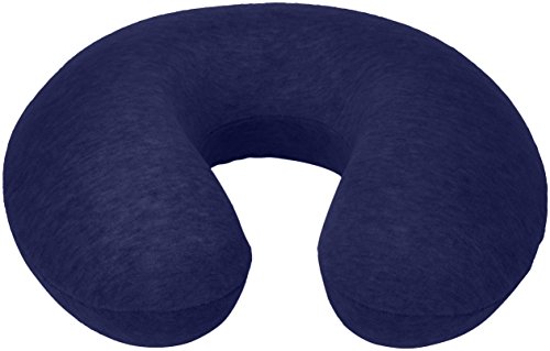 Amazon Basics Memory Foam Neck Pillow, marineblauw, Navy Blue - Image 5