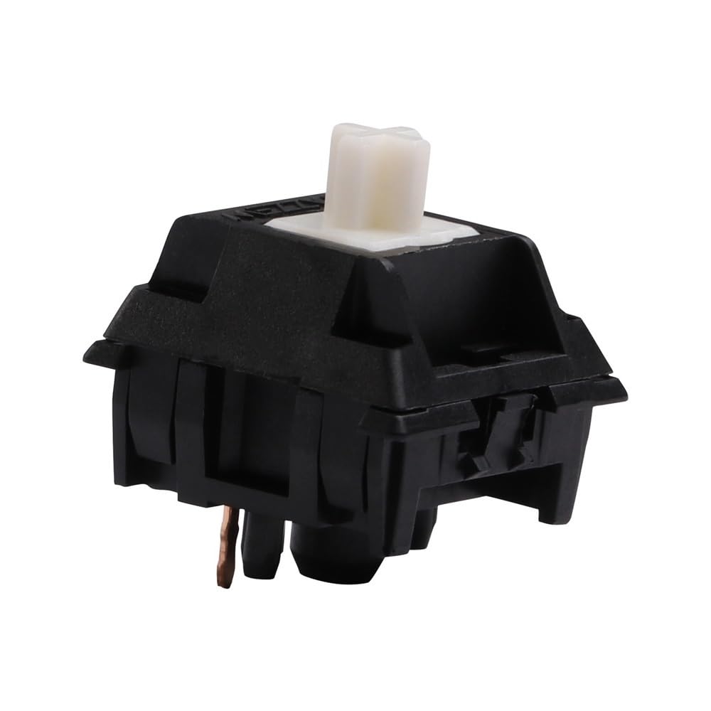Gazzew Boba Black U4 Switch V2, Pre-Lubed Silent Tactile Switch for Custom Mechanical Keyboard(62g,110PCS)