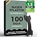 Produktbild HARMONY® Nasenpflaster Schwarz (100 STÜCK Vorteilspack) Premium Nasenstrips gegen Schnarchen, für besseren Schlaf und bessere Performance, Extra starker Halt, Nose Strips hautverträglich