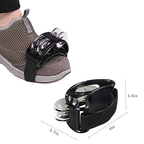 SUNYIN Double Row Tamburin, Metal Jingles Hand Percussion Hand Tamburin und Foot Tambourine Percussion mit Egg Shaker Musikinstrument - Image 5