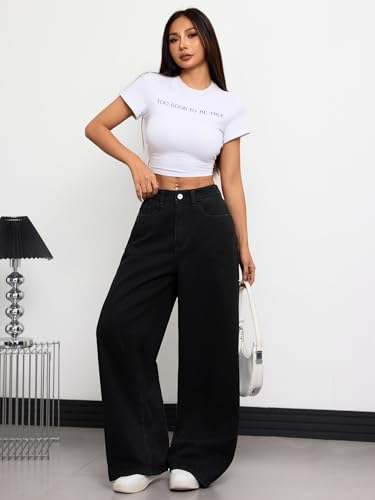 Baggy Jeans for Women Wide Leg Denim Pants Hip Hop Y2k Vintage Loose Fit Relaxed Streetwear2